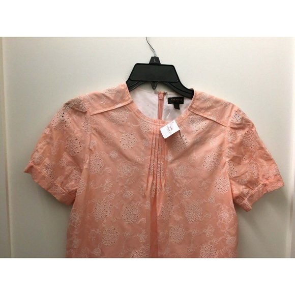 Coach Embroidered Floral Dress in Peach Size 4 - Picture 7 of 8